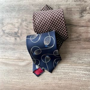All silk Milano mens tie and silk Claiborne tie bundle